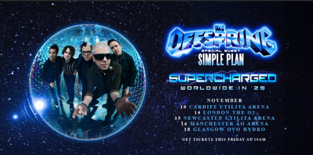 The Offspring: Supercharged Worldwide in '25 Friday 14th November O2 arena