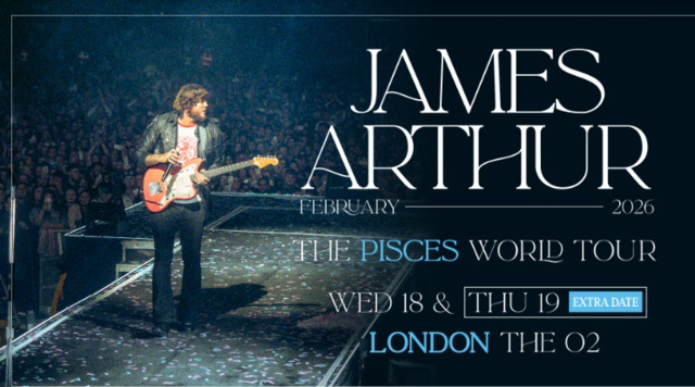 James Arthur: O2 arena Wed 18th Feb 2026