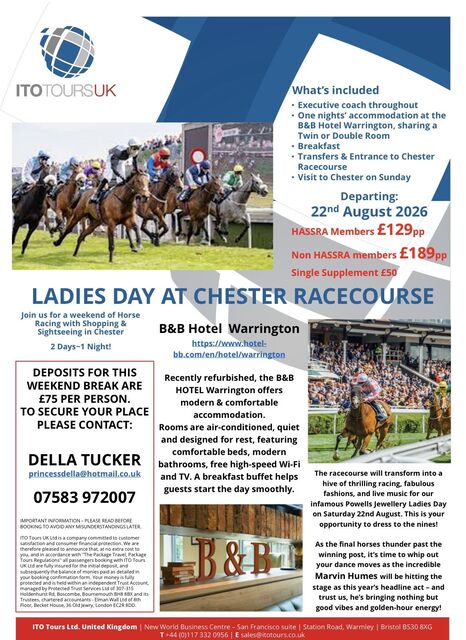 Chester Ladies Day 1 night stay for 2