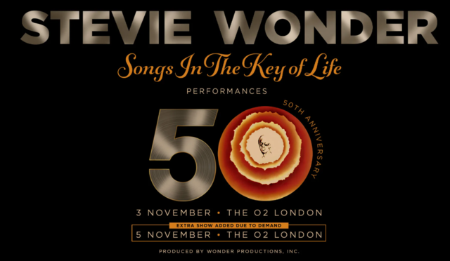 Stevie Wonder: 02 arena Tuesday 3rd November 2026