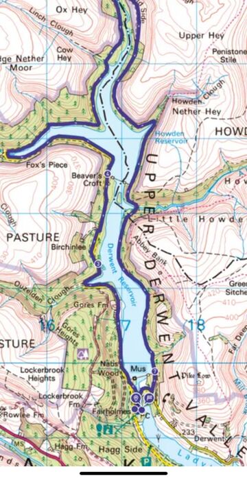 Derwent Reservoir Map