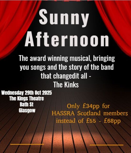 HASSRA Scotland Theatre offer - Sunny Afternoon