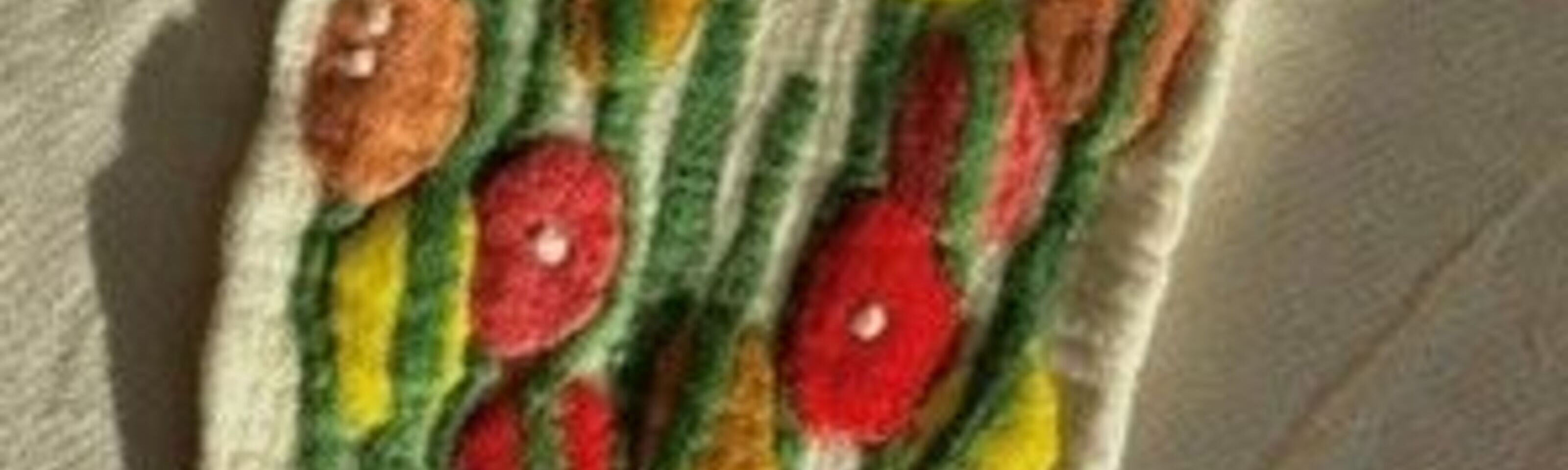 Wet Felted Meadow Wall Hanging Workshop 2