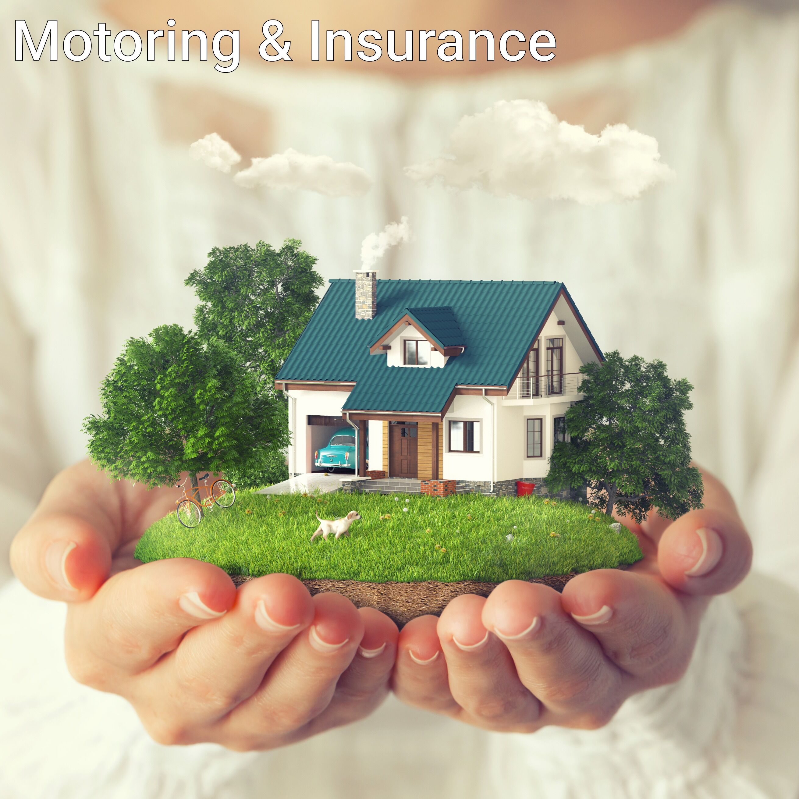 4. Motoring & Insurance House in Hands 140 Black shutterstock_193506164